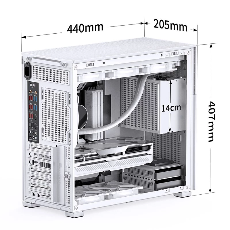 PC Case Jonsbo D41 STD Midi Tower balta