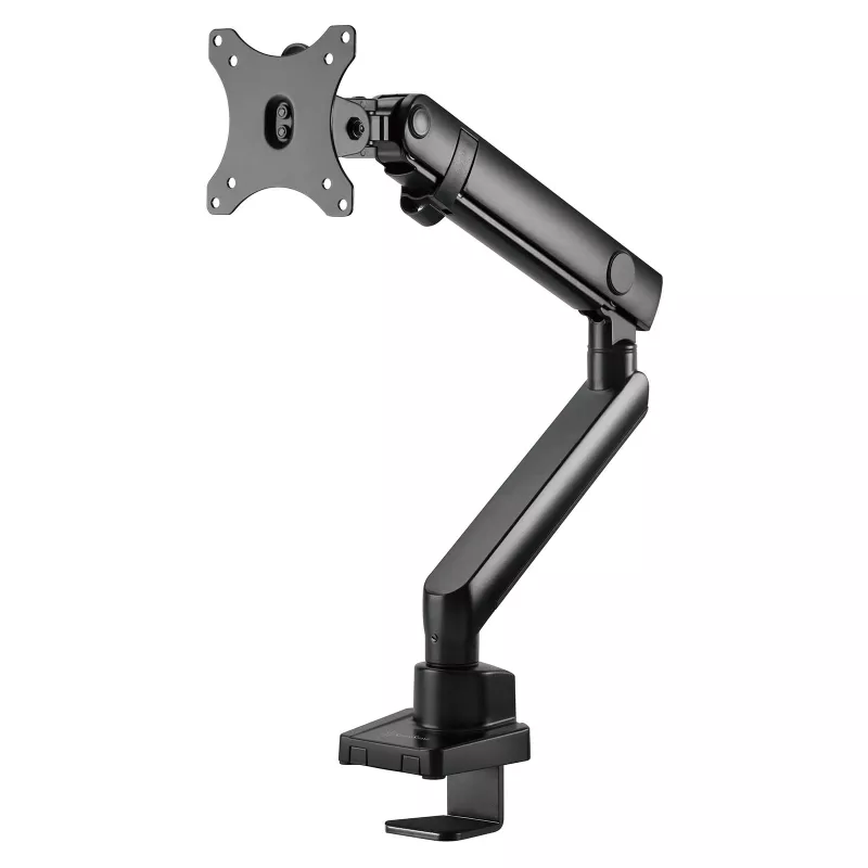 Monitora stiprinājuma svira SILVERSTONE SST-ARM13 — vienas rokas regulējama augstuma VESA saderīgs stiprinājums, sudrabains