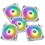 120mm PWM korpusa ventilatoru komplekts BitsPower Notos RGB — balts, 5 gab. komplekts (BPTA-FX1812NTWH-5)