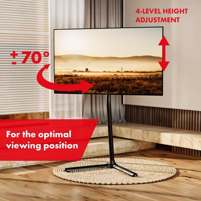 TV grīdas statīvs MACLEAN MC-494 32 collu–70 collu televizoriem, VESA līdz 400×400 mm, maks. slodze 40 kg, slīpums 70°