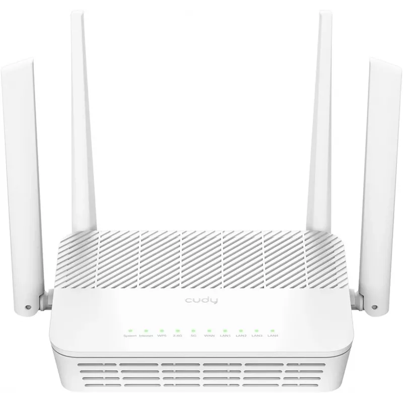 Bezvadu maršrutētājs Cudy AX3000 (Wi‑Fi 6 divjoslu 2.4/5 GHz, Gigabit Ethernet, 4x LAN, 2402+574 Mbps)