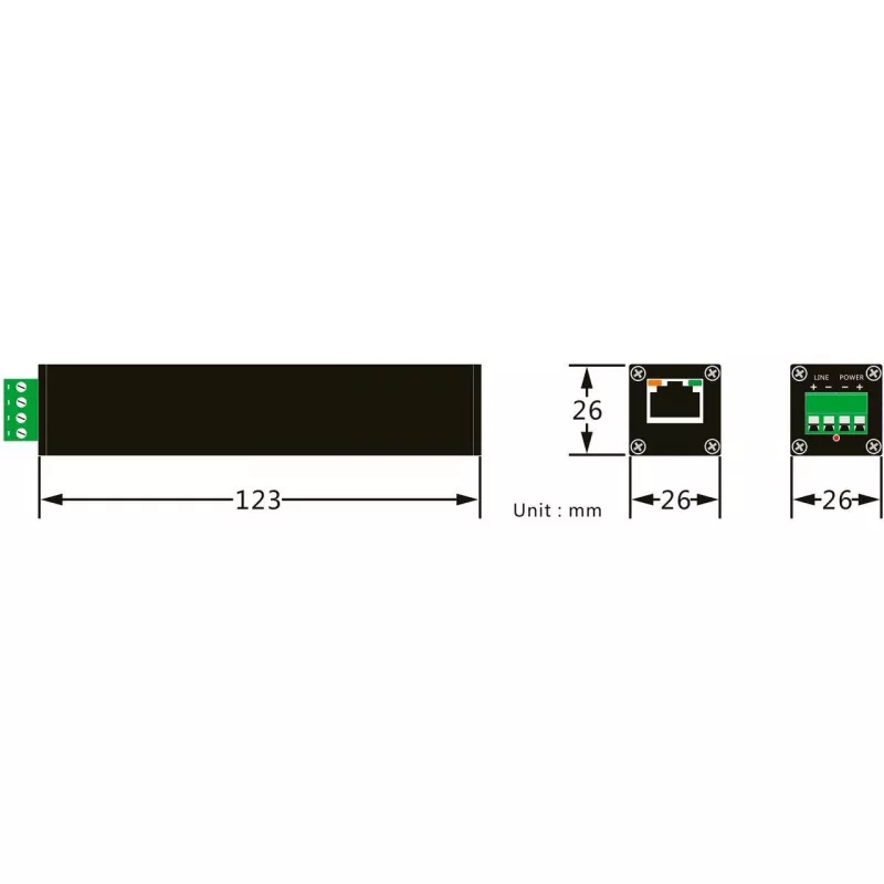 Tīkla multivides pārveidotājs ALLNET ALL-MC302v2P2WIRE komplekts PoE pa 2 vadiem - ALLNET ALL-MC302P2WIRE-Set
