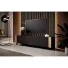 TV skapis FARO 200x42x52 melns matēts + ozols craft