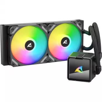 CPU ūdens dzesētājs Sharkoon S50 ARGB, melns