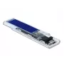 SSD korpuss DeLOCK 42620 ārējais korpuss M.2 NVME PCIe SSD ar USB Type-C ligzdu, caurspīdīgs