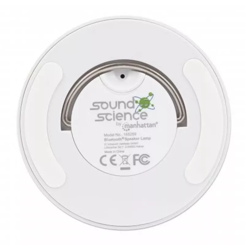 Manhattan Sound Science Bluetooth skaļrunis, atskaņošanas laiks 5 stundas, diapazons 10 m, microSD karšu lasītājs (32 GB), Aux 3,5 mm savienotājs, izejas jauda 3 W, USB-A uzlādes kabelis iekļauts, 1200 mAh baterija, Bluetooth v5, iebūvēts pakaramais, balts, 3 gadu garantija