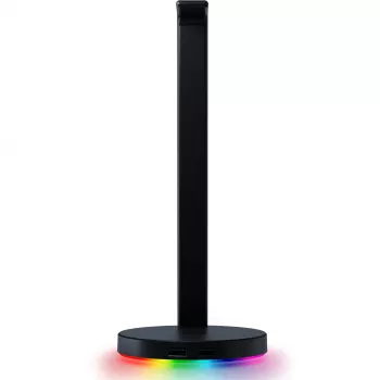 Razer Base Station V2 Chroma, melns, 2 x USB 3.1 porti, 1 x 3.5mm kombinētais ports ar iebūvētu DAC, 7.1 telpiskā skaņa, Razer Chroma™ RGB, alumīnija konstrukcija, neslīdoša pamatne