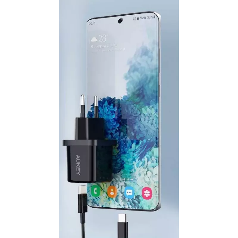 Mini lādētājs PA-F5 OEM Melns 1xUSB-C 20W PD Power Delivery