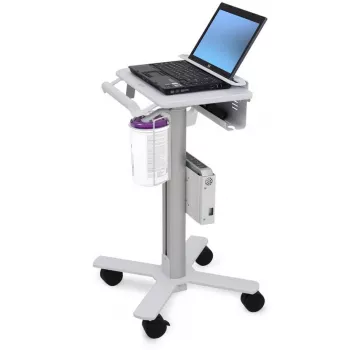 Ergotron StyleView klēpjdatora ratiņi, SV10 - ratiņi piezīmjdatoram - medicīniski - metāls - balts, alumīnijs - ekrāna izmērs: līdz 43,2 cm (līdz 43,20cm (17)) (SV10-1100-0)