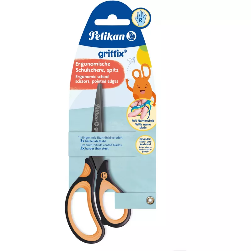 Pelikan Griffix Universal taisns Cut Melns oranža Adult Single 819060