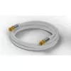 Goobay SAT antenas kabelis (135 dB tips), 4x ekranēts, 5 m, balts - zeltīti kontakti, F-spraudnis > F-spraudnis (70644)