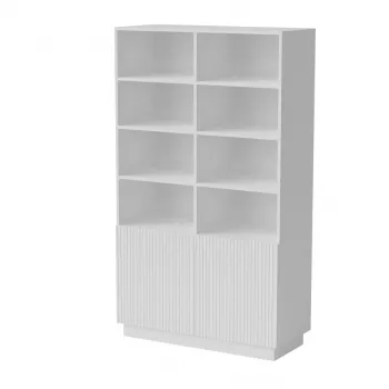 Uzglabāšanas skapis Cama Meble LIVERTI grāmatu skapis 100×420×1705 mm balts