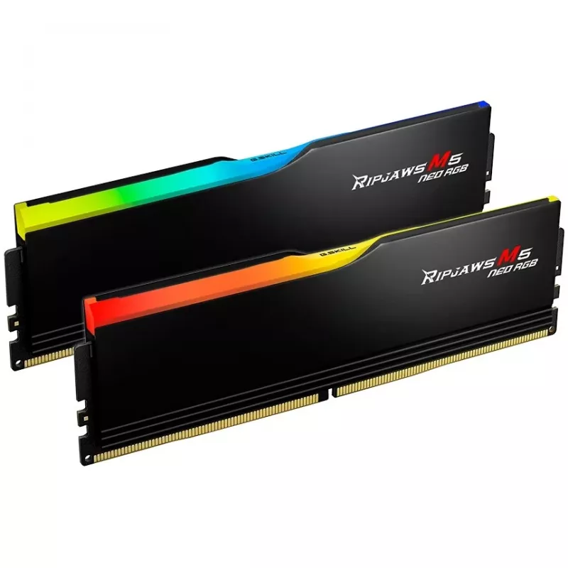 DIMM 64 GB DDR5-6000 (2x 32 GB) Dual-Kit, atmiņa melna, F5-6000J3238G32GX2-RM5NRK, Ripjaws M5 Neo, AMD EXPO