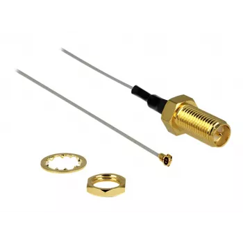 Koaksiālais kabelis DeLOCK 88815 0,2 m MHF IV (I-PEX) RP-SMA pelēks