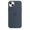 Silikona maciņš Apple iPhone 14 Plus MagSafe Storm Blue