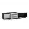 Cama TV skapis SIGMA1 180 balts/melns glancēts
