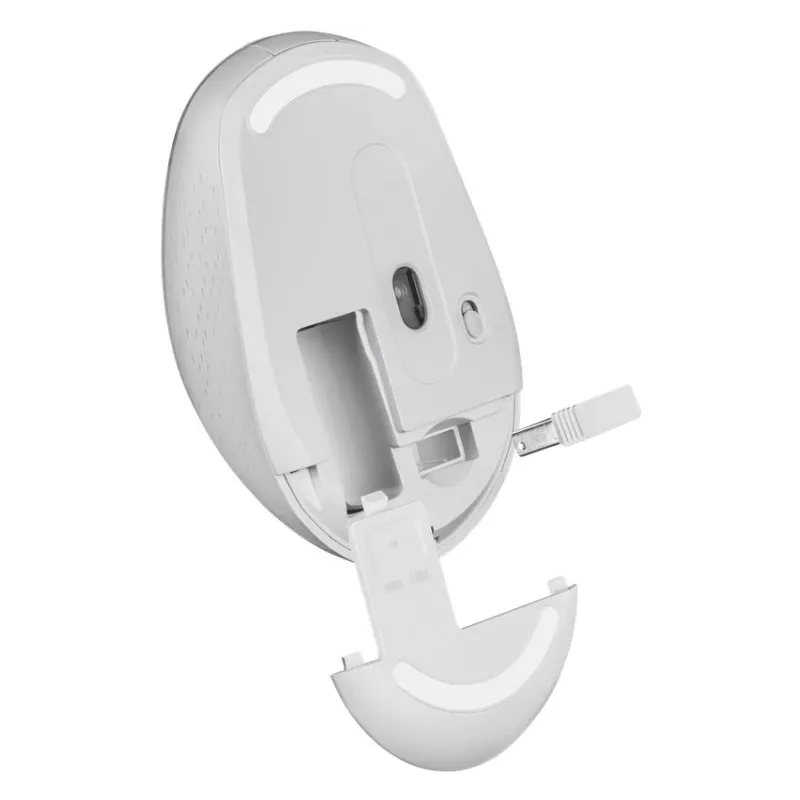 Bezvadu pele ar klusu klikšķi AURIS MB-027 800/1200/1600 DPI balta