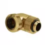 Barrow Multi-Link adapteris 90° G1/4 collas vīrišķais uz 14mm cieto cauruli, rotējošs, zelta krāsā (TWT90KND-K14 go)