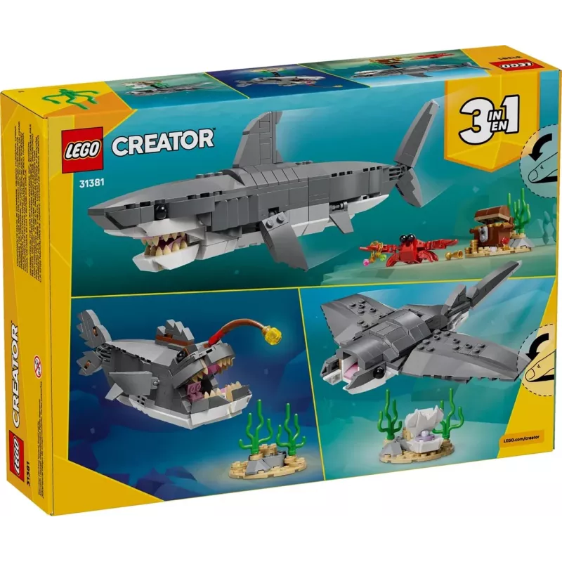 LEGO CREATOR 3 IN 1 31381 Nikns haizivs ar dārgumu lādi