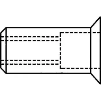 Blind rivet nut GESIPA M10x12x19 countersunk head KS for sheet thickness 1.5–4.5 mm, pack of 100