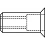 Blind rivet nut GESIPA M10x12x19 countersunk head KS for sheet thickness 1.5–4.5 mm, pack of 100