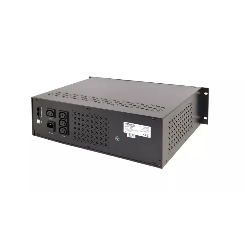 Gembird - UPS plaukts 19'' 3.4U 1500VA, 4xIEC 230V izeja, IEC14 ieeja, RJ11, USB, LCD Line-Interactive 1.5 kVA 900 W 4 kontaktligzdas