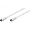 Wentronic Goobay SAT savienojuma kabelis, balts, 5 m - F-spraudnis F-spraudnis (11725)