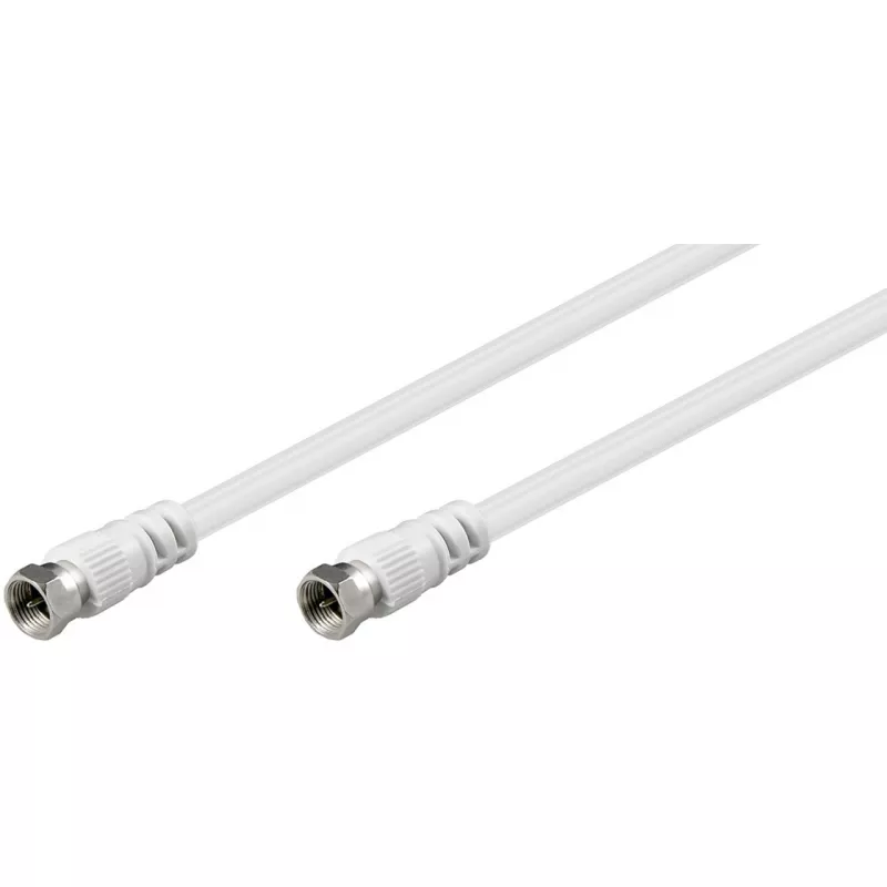 Wentronic Goobay SAT savienojuma kabelis, balts, 5 m - F-spraudnis F-spraudnis (11725)