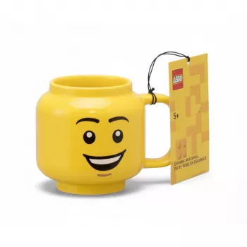 Keramikas krūze Room Copenhagen LEGO Happy Boy mazā dzeltenā 40460806 — maza keramikas krūze, LEGO dizains