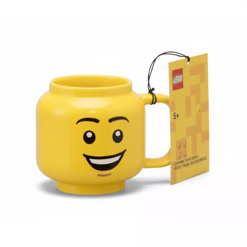 Keramikas krūze Room Copenhagen LEGO Happy Boy mazā dzeltenā 40460806 — maza keramikas krūze, LEGO dizains