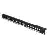 Patchpanel Extralink 24-port U/UTP (UTP) modular, 1U, Melns, 482.6 mm width