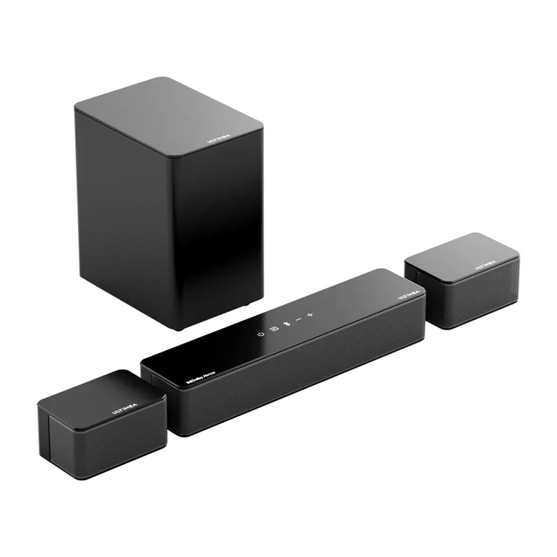 Ultimea U2520 skaņas josla 5.1 kanāli ar bezvadu zemfrekvenču skaļruni, Dolby Atmos, APP vadība, melna