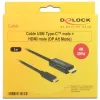Video kabeļa adapteris DeLOCK 85260 USB Type-C HDMI 3 m Melns