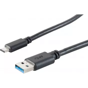 USB kabelis S/CONN 13-31045 USB 3.2 Gen 1 3m USB A USB C melns