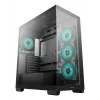 Datora korpuss DeepCool CG580 4F Midi Tower — ATX/ITX/MicroATX, rūdīts stikls, 3 × 120 mm + 1 × 120 mm ventilatori, 2 × 3,5 collu un 2 × 2,5 collu nodalījumi, USB-A × 2 USB-C × 1, melns