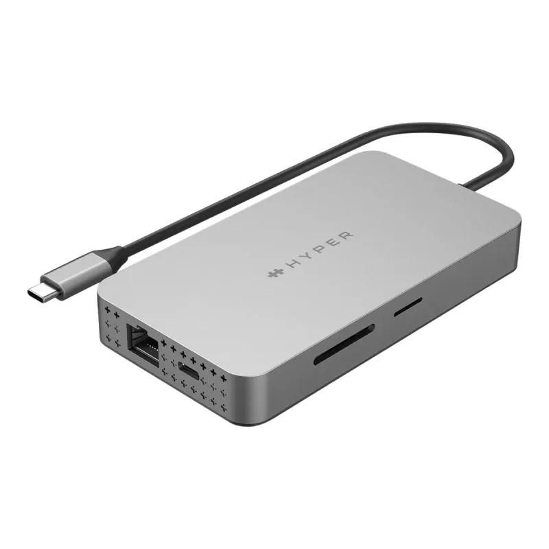 Hyper | HyperDrive Universal USB-C 10-in1 Dual HDMI mobilais doks | Ethernet LAN (RJ-45) pieslēgvietas 1 | HDMI pieslēgvietu skaits 2