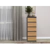 Kumode Top e Shop W5 ANT/ART, 5 atvilktnes, Antracīts/Ozols, skaidu plātne
