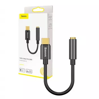 Kabeļu adapteris Baseus CATL54-01 Type-C uz 3.5 mm, melns