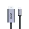 UNITEK V1409A savienotāju adapteris USB-C DisplayPort melns, pelēks