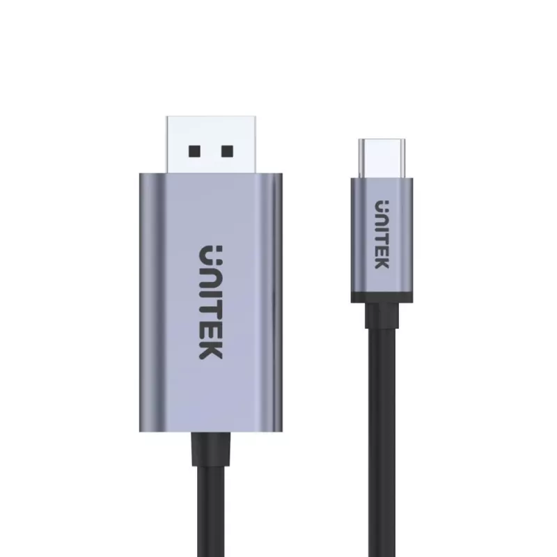 UNITEK V1409A savienotāju adapteris USB-C DisplayPort melns, pelēks