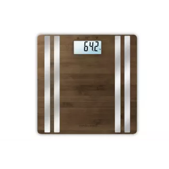 Elektroniskie personīgie svari Medisana BS 552 — sudraba krāsā ar bambusa virsmu, maks. 180 kg, 100 g precizitāte, Bluetooth, ĶMI, ķermeņa sastāvs