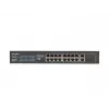 Nepārvaldāms slēdzis LANBERG RSFE-16P-2C-250 — 18 portu Gigabit, 16x PoE+ (30W), 2x SFP, 250W, 1U, metāls, stiprināšana statīvā