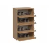 Apavu skapis top e shop MODO X2 Ozols Artisan, slēgts, 4 durvis, 4 plaukti, 600×880×360 mm, skaidu plātne