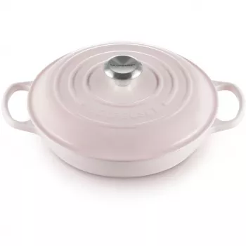 Le Creuset Signature 26 cm Gourmet Professional katls rozā krāsā