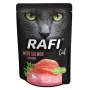 Mitrā kaķu barība Dolina Noteci Rafi Cat ar lasi 300 g, pieaugušiem kaķiem, 80% mitrums, 9% olbaltumvielas