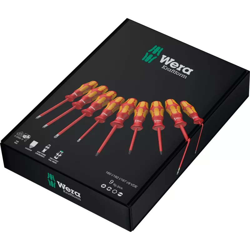 Precīzijas skrūvgriežu komplekts Wera 160 i/162 i/167 i/9