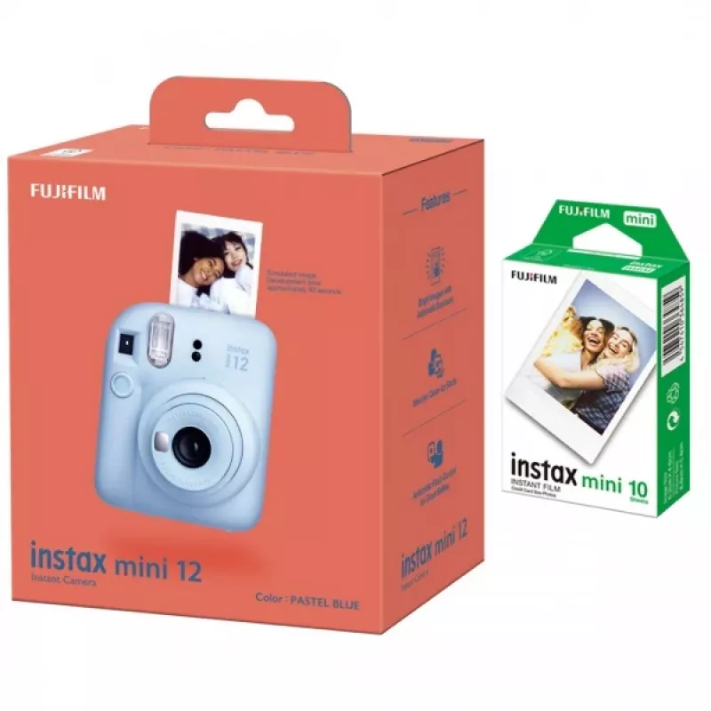 Fujifilm | Instax Mini 12 kamera + Instax Mini Glossy (10pl) | Pasteļzila | 800