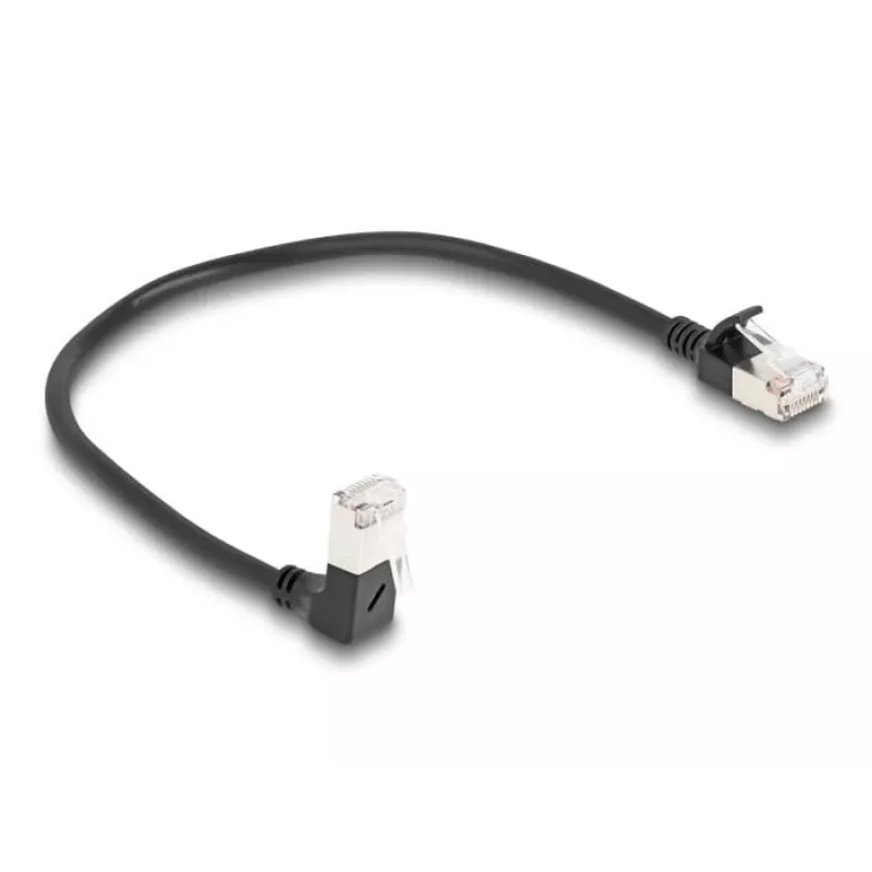 Tīkla kabelis DeLOCK RJ45 Cat.6A 0,25 m, melns