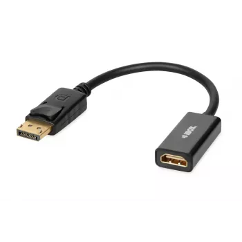 DisplayPort–HDMI kabeļa adapteris IBOX iadp4k — DisplayPort (vīr.) uz HDMI (siev.), taisni savienotāji, 4K atbalsts, sudraba