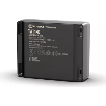 Aktīvu izsekotājs TELTONIKA TELEMATICS TAT100TSBAB0 — 2G universāls izsekotājs, melns, putekļu un ūdens izturīgs, 0,128 GB atmiņa, Micro-USB, 7,2 V LiSoCl2 baterija, 115 g, 63×78 mm